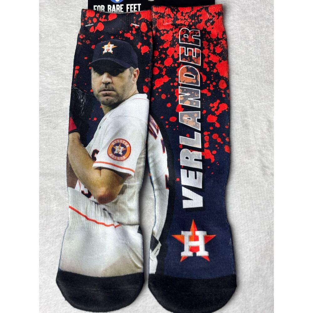 For Bare Feet Youth (13, 1-3) Houston Astros  Verlander #35 Socks NWTs